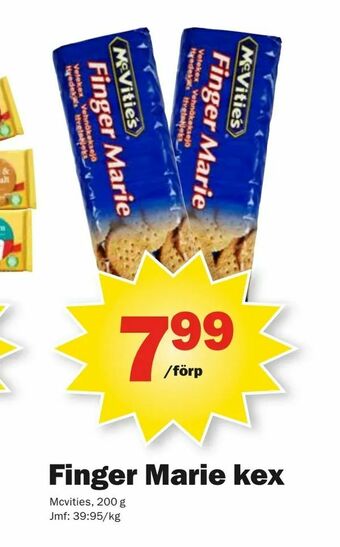 Pekås Finger Marie kex erbjuda