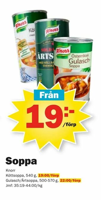 Pekås Soppa erbjuda