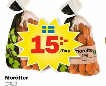 Pekås Morötter erbjuda