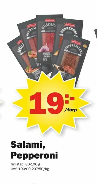 Pekås Salami, Pepperoni erbjuda