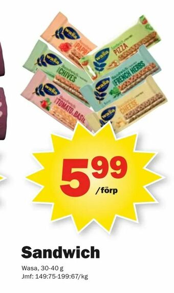 Pekås Sandwich erbjuda