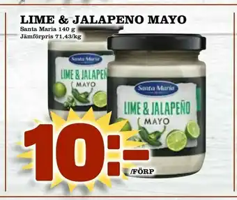 Supergrossen Lime & jalapeno mayo erbjuda
