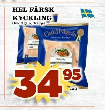 Supergrossen Hel färsk kyckling erbjuda