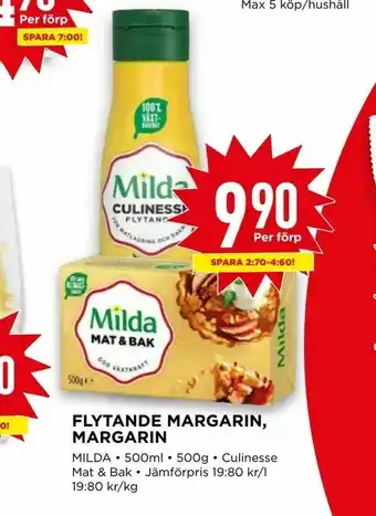 Willys Flytande margarin, margarin erbjuda