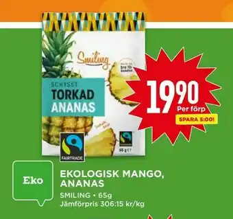 Willys Ekologisk mango, ananas erbjuda