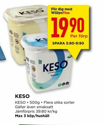 Willys Keso erbjuda