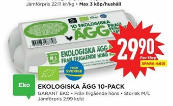 Willys Hemma Ekologiska ägg 10-pack erbjuda