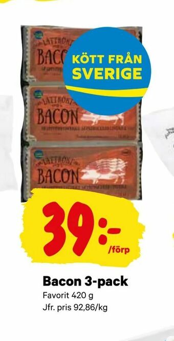 City Gross Bacon 3-pack erbjuda