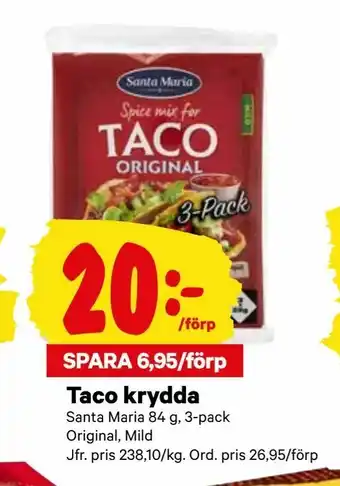 City Gross Taco krydda erbjuda