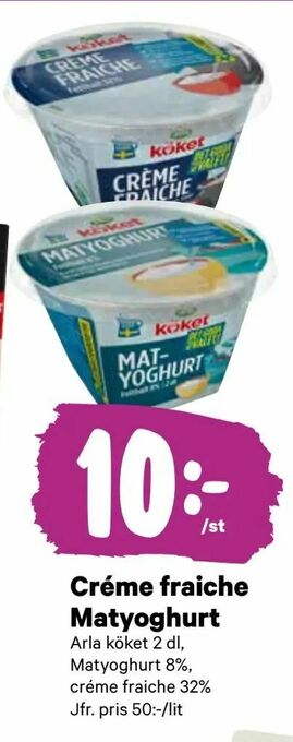 City Gross Créme fraiche Matyoghurt erbjuda