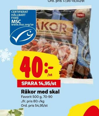 City Gross Räkor med skal erbjuda