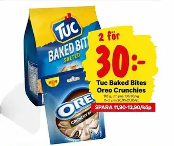 City Gross Tuc Baked Bites Oreo Crunchies erbjuda