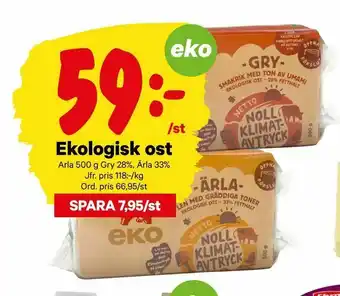 City Gross Ekologisk ost erbjuda