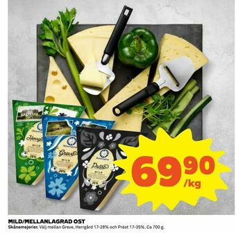 Coop Konsum Mild/mellanlagrad ost erbjuda
