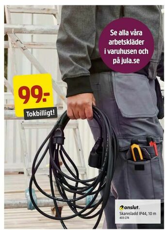 Jula Skarvsladd IP44,10 m erbjuda