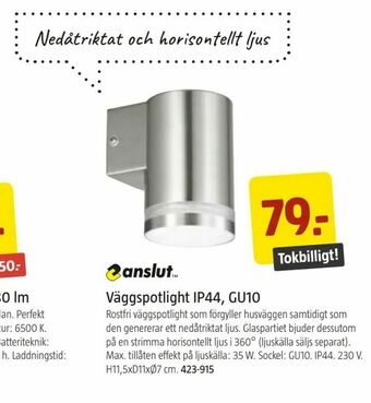 Jula Väggspotlight IP44, GU10 erbjuda