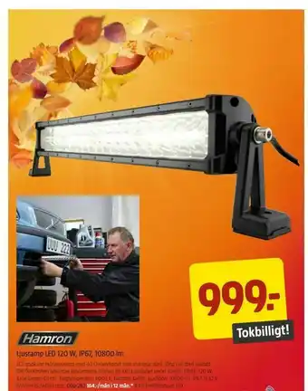 Jula Ljusramp LED 120 W, IP67, 10800 lm erbjuda