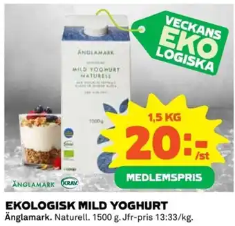 Coop EKOLOGISK MILD YOGHURT erbjuda