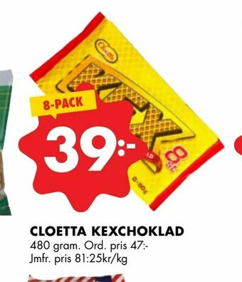 ÖoB Cloetta kexchoklad erbjuda