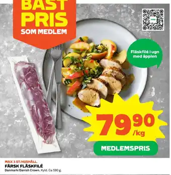 Coop Danish crown fläskfilé erbjuda