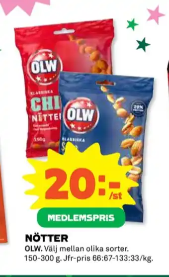 Coop Olw chilinötter erbjuda