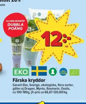 Östenssons Garant kryddörter erbjuda