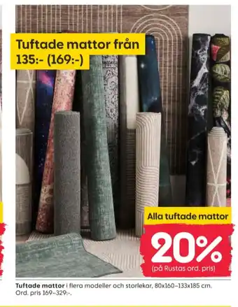 Rusta Elsa form mattor erbjuda