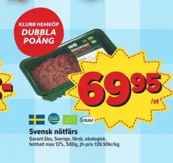 Östenssons Garant nötfärs 12% erbjuda
