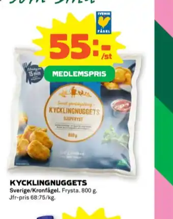 Stora Coop Kronfågel kycklingnuggets erbjuda