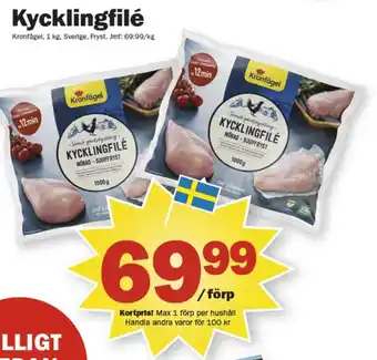 Pekås Kronfågel kycklingfilé erbjuda