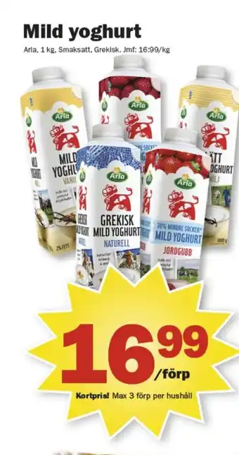 Pekås Arla yoghurt erbjuda