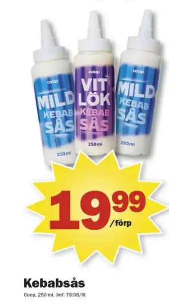 Pekås Coop kebabsås mild erbjuda