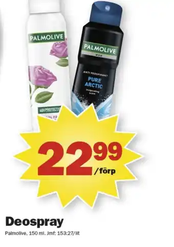 Pekås Palmolive deodorant spray erbjuda