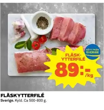 Coop FLÄSKYTTERFILÉ erbjuda