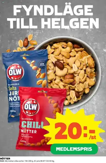 Coop NÖTTER erbjuda