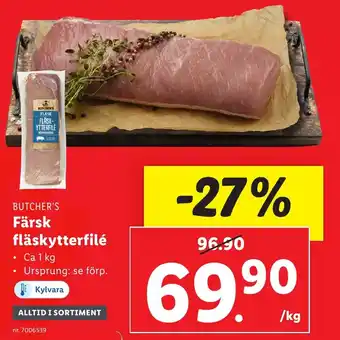Lidl Färsk fläskytterfilé erbjuda
