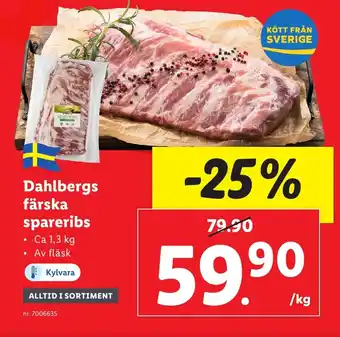 Lidl Dahlbergs färska spareribs erbjuda