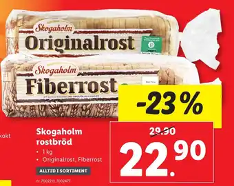 Lidl Skogaholm rostbröd erbjuda