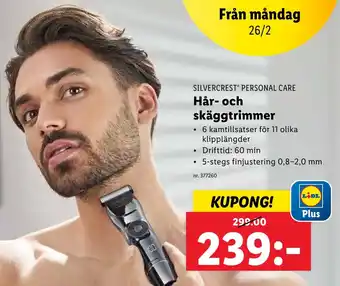 Lidl Hår- och skäggtrimmer erbjuda