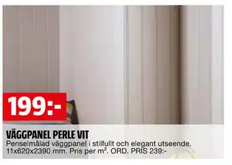 Bauhaus VÄGGPANEL PERLE VIT erbjuda
