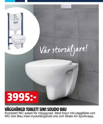 Bauhaus VÄGGHÄNGD TOALETT 5IN1 SOLIDO BAU erbjuda
