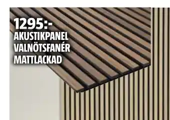 Bauhaus AKUSTIKPANEL VALNÖTSFANÉR MATTLACKAD erbjuda