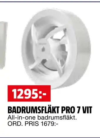 Bauhaus BADRUMSFLÄKT PRO 7 VIT erbjuda
