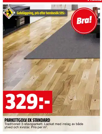 Bauhaus PARKETTGOLV EK STANDARD erbjuda