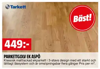 Bauhaus PARKETTGOLV EK ASPÖ erbjuda