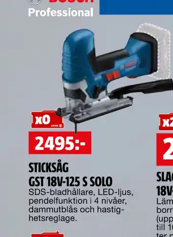 Bauhaus STICKSÅG GST 18V-125 S SOLO erbjuda