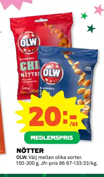 Coop Daglivs NÖTTER erbjuda
