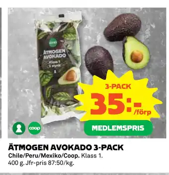 ÄTMOGEN AVOKADO 3-PACK