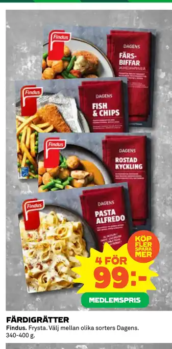 Coop Daglivs FÄRDIGRÄTTER erbjuda