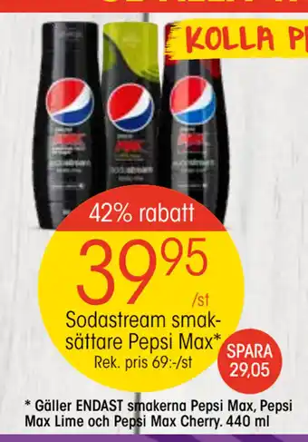 EKO Sodastream smaksättare Pepsi Max erbjuda
